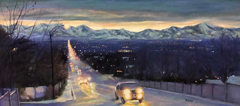 The Dusk at Salt Lake City by artist Yingying Chen